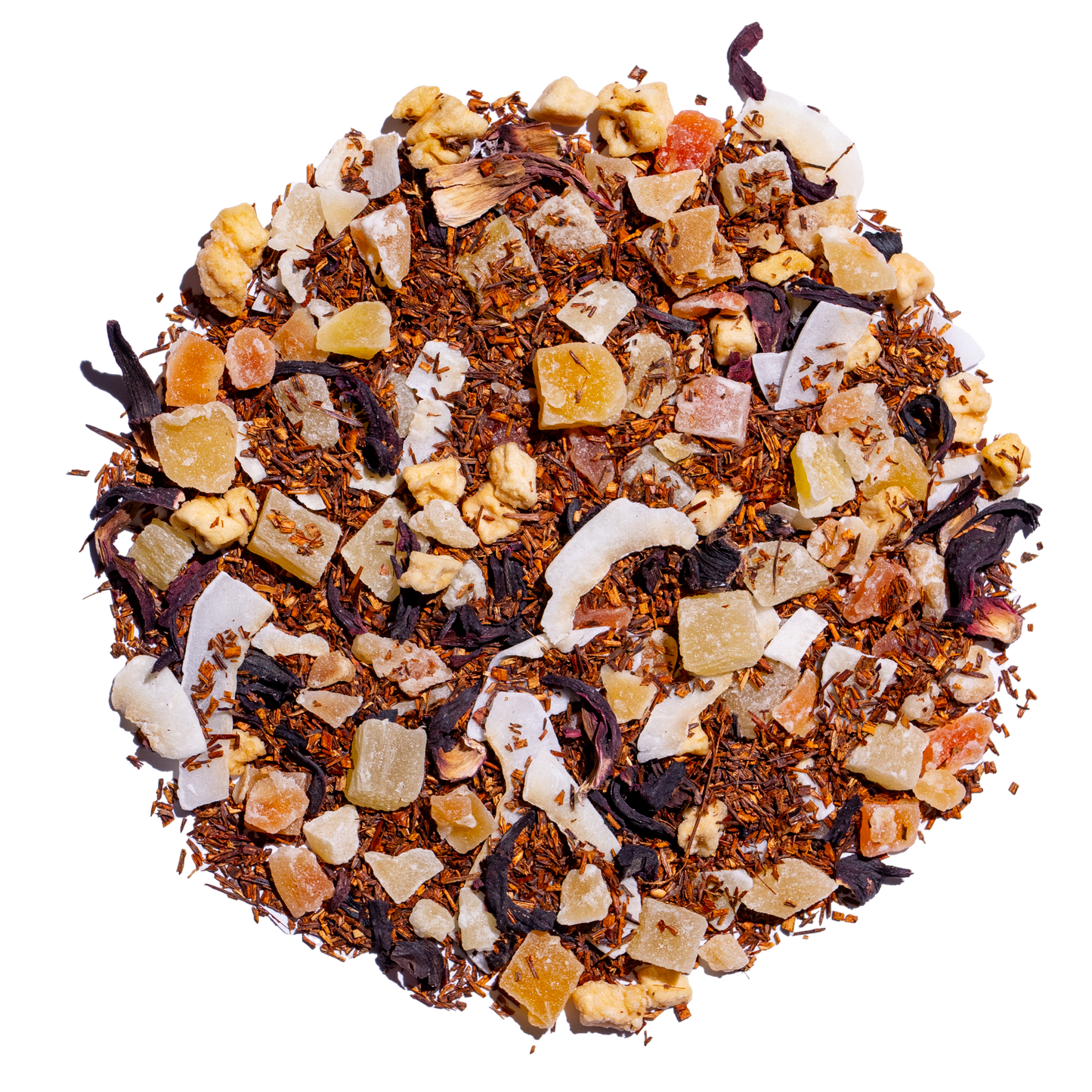 Wonderland Tea Co Premium Loose Leaf Tea - Pineapple Party 30g on isolated white background
